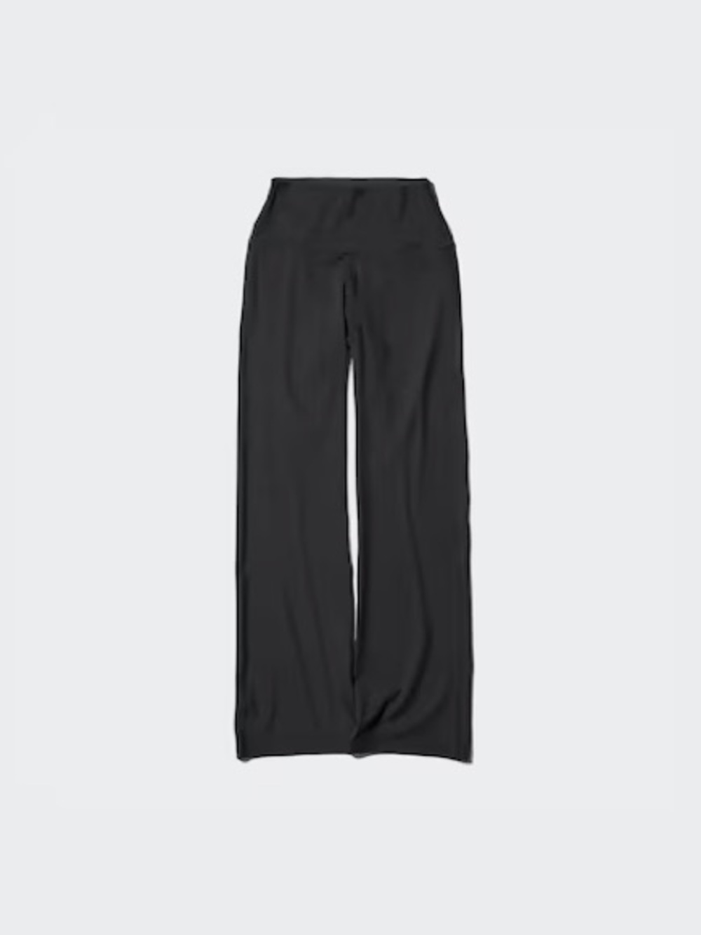 Uniqlo AIRism Black Soft Ribbed Flare Leggings (Shorter) - Size M